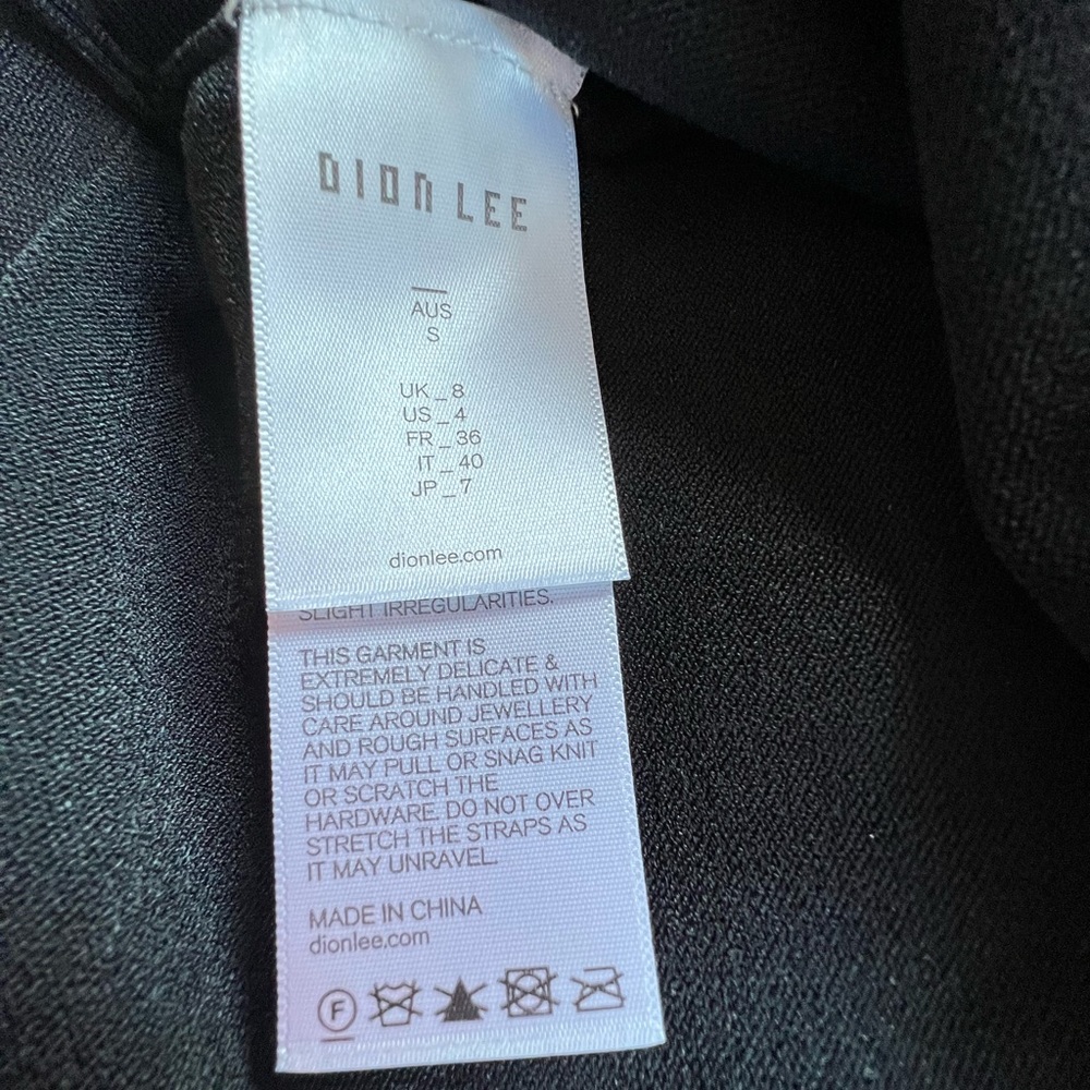 DION LEE BLACK VISCOSE MINI SKIRT - Picture 5 of 5